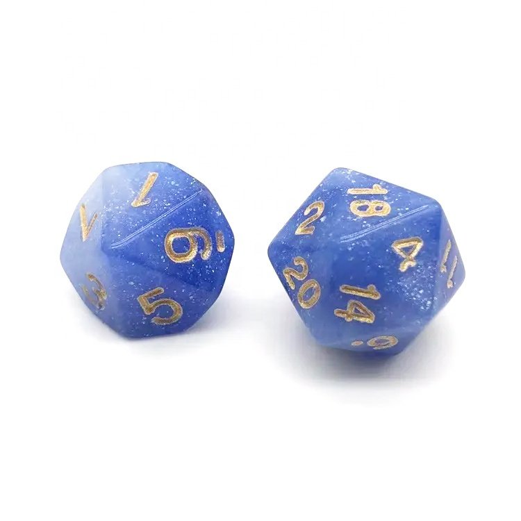 Manufacturers Price Blue White DND Polyhedral Acrylic Dice for Role Playing Game