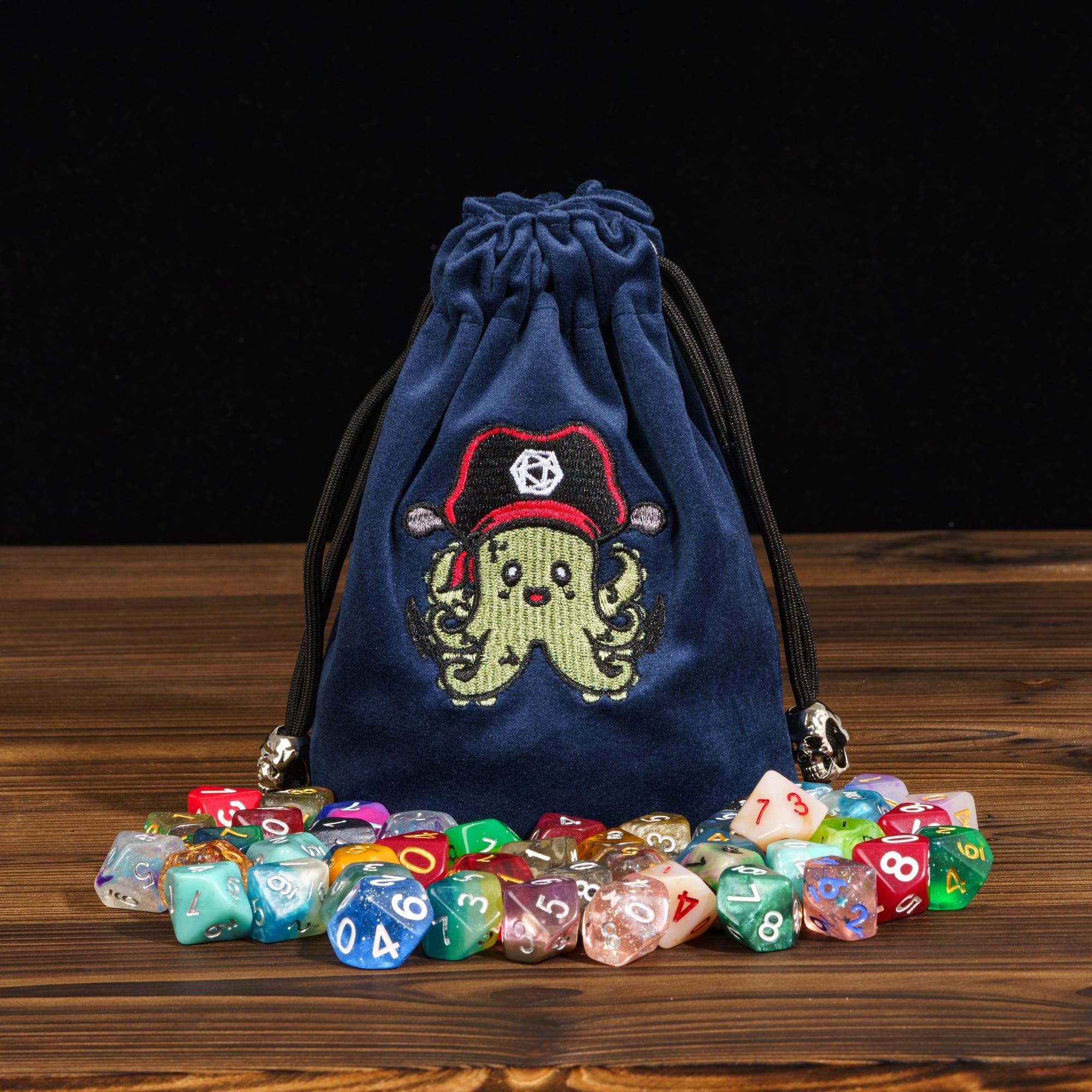 Udixi Custom logo Dice Flannel Drawstring Pattern Dungeons and Dragons dnd rpg dust Dice Bag dice box