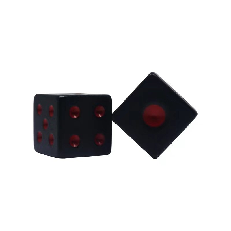 Manufacturers Custom 6 Sides Black Zinc Alloy Cube Points Game Dice Accessories High Quality Metal Solid Dice