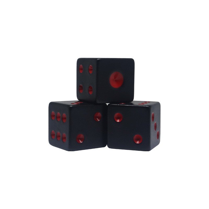 Manufacturers Custom 6 Sides Black Zinc Alloy Cube Points Game Dice Accessories High Quality Metal Solid Dice