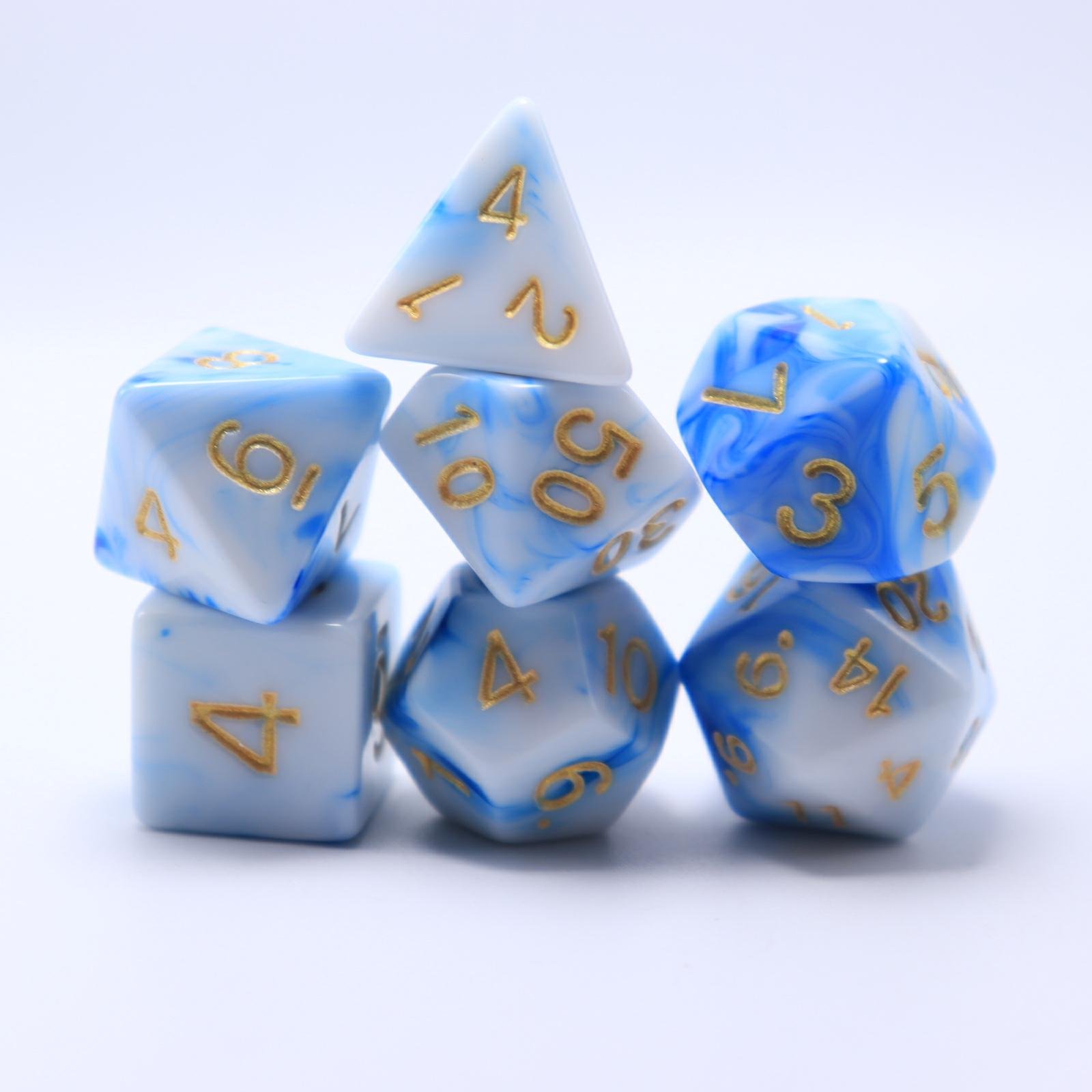 wholesale 5 x 7-Die Double-Colors Polyhedral Dice D4 D6 D8 D10 D% D12 D20 for D&D RPG MTG Role Playing Table Games