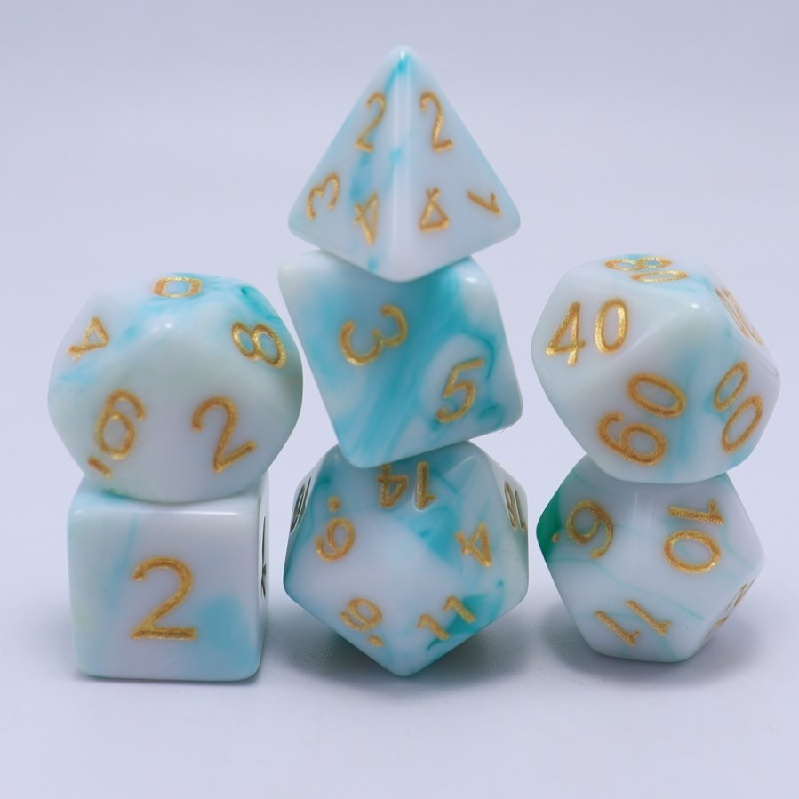 wholesale 5 x 7-Die Double-Colors Polyhedral Dice D4 D6 D8 D10 D% D12 D20 for D&D RPG MTG Role Playing Table Games