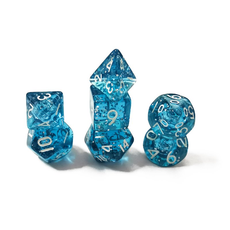 Custom colorful plastic mini polyhedral game dice set for DND or RPG