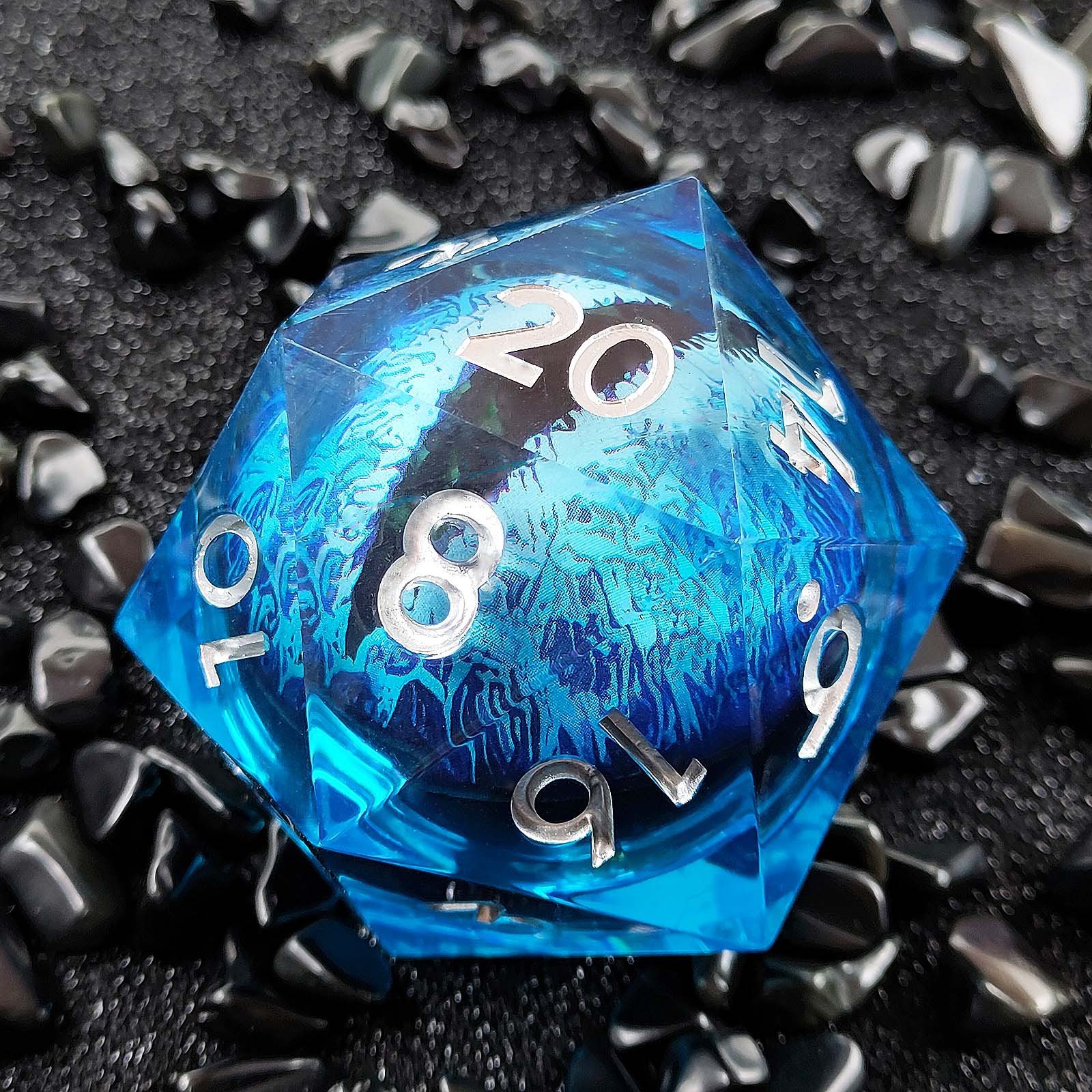 Factory Wholesale DND 55MM D20 Dice Resin Dice - Unique Eye Design For Role Playing Game Glow Dice Jumbo D20, Large D2