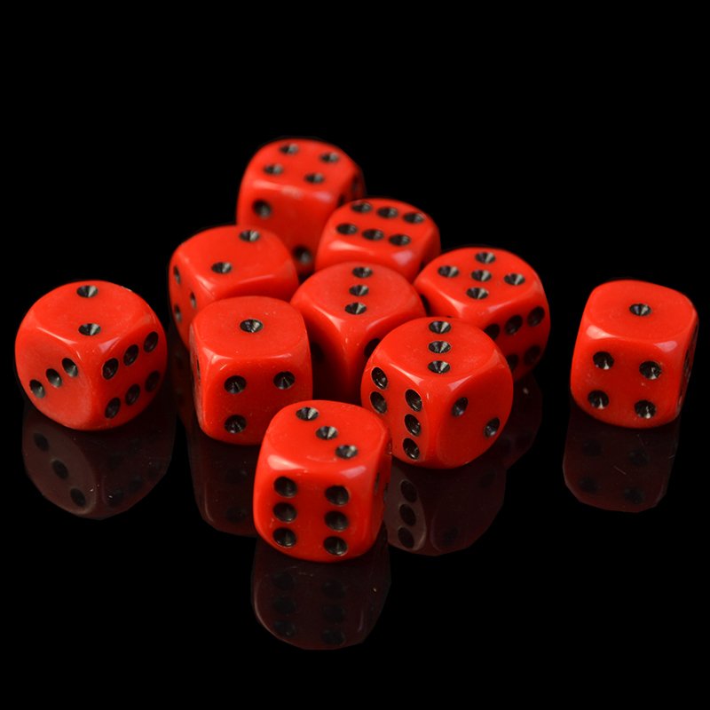 16mm 20 25 30 Resin color dice transparent black and white dice set d6 customized acrylic plastic custom logo clear dice game