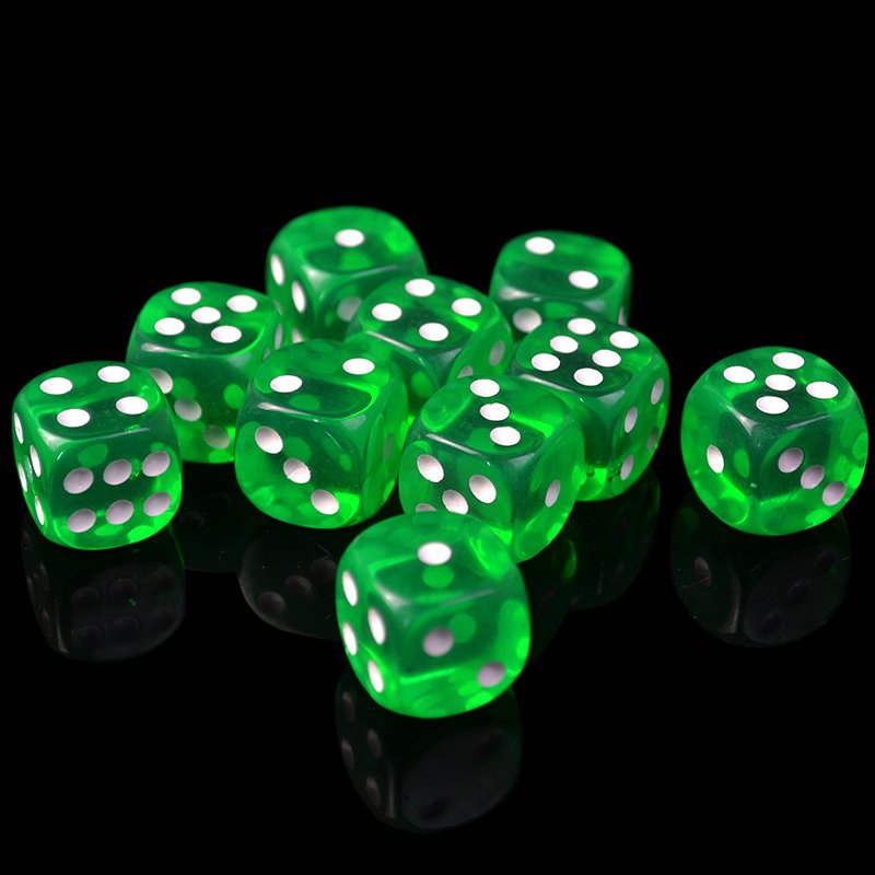 16mm 20 25 30 Resin color dice transparent black and white dice set d6 customized acrylic plastic custom logo clear dice game
