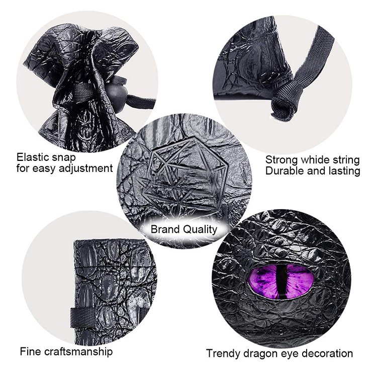 hot sale handmade portable crocodile and Dragon leather dice bag
