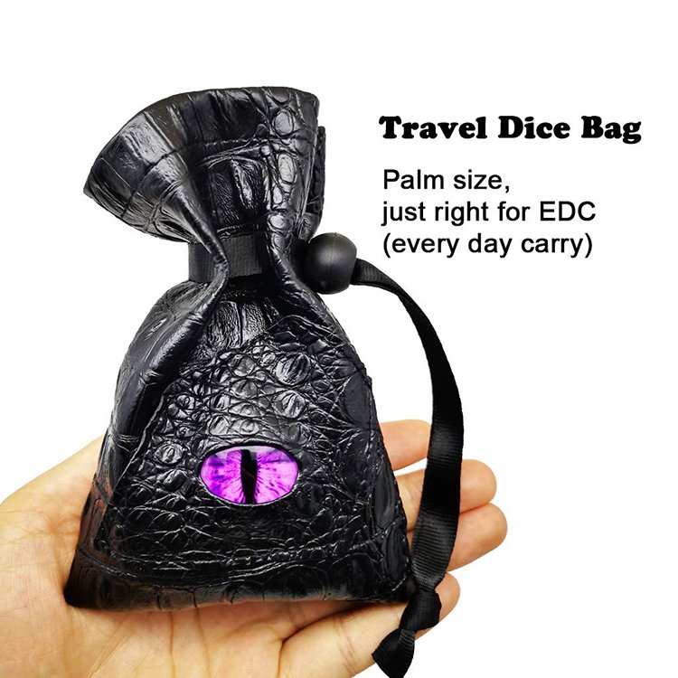 hot sale handmade portable crocodile and Dragon leather dice bag