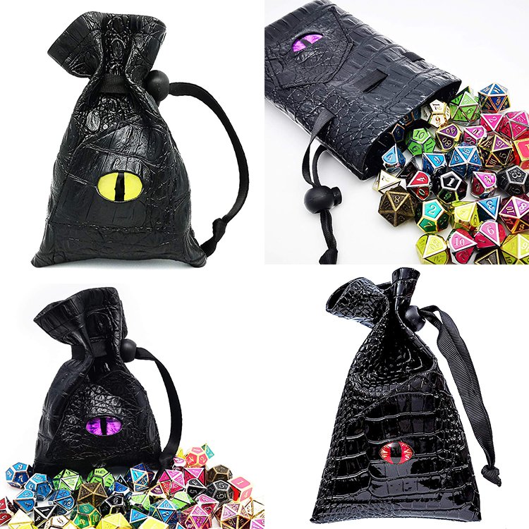 hot sale handmade portable crocodile and Dragon leather dice bag