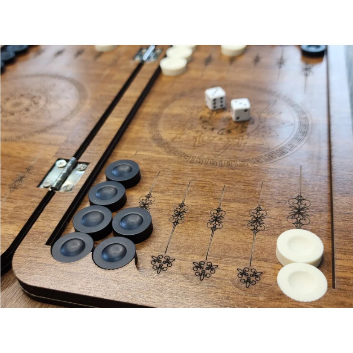 Elegant Wooden Portable Backgammon Board Game With Dice & Pieces High Quality Folding Tableware Backgammon Game Set For Adults
