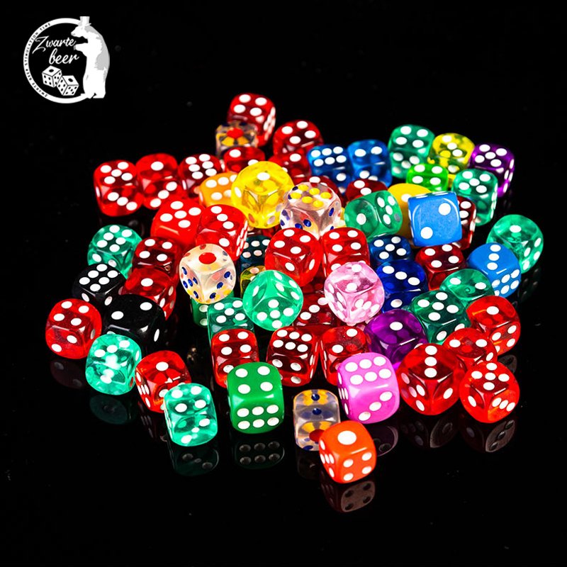 D6 dice game 14mm Acrylic Color Transparent Custom Dice