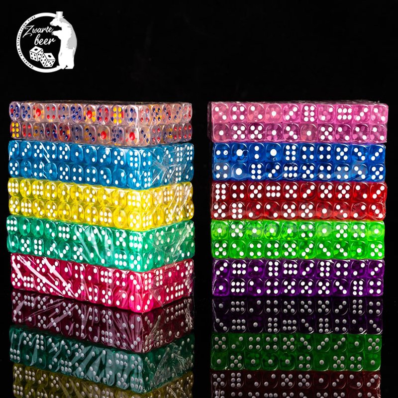 D6 dice game 14mm Acrylic Color Transparent Custom Dice