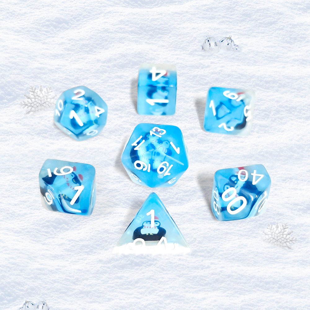 Wholesale Custom 7 pcs Resin Dice For Dnd Rpg Polyhedral Dice Set For Board Or Card Games Dungeons And Dragons Dice