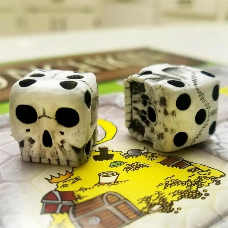 Dice Toy Halloween Party Club Six Sided Funny Design Skeleton Dice Round Corner High Quality Boutique Game Dice