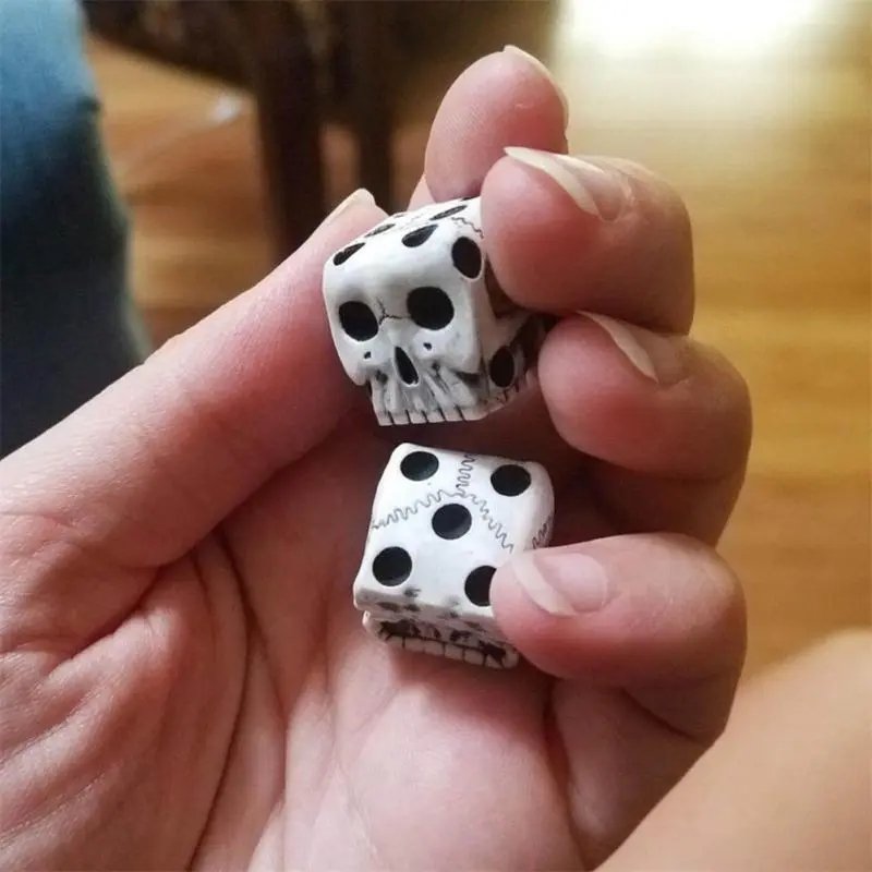 Dice Toy Halloween Party Club Six Sided Funny Design Skeleton Dice Round Corner High Quality Boutique Game Dice