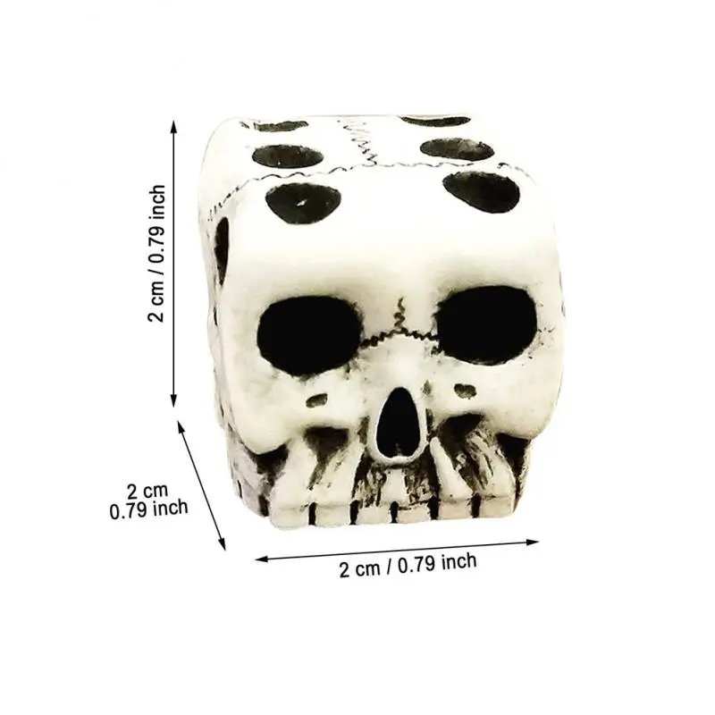 Dice Toy Halloween Party Club Six Sided Funny Design Skeleton Dice Round Corner High Quality Boutique Game Dice