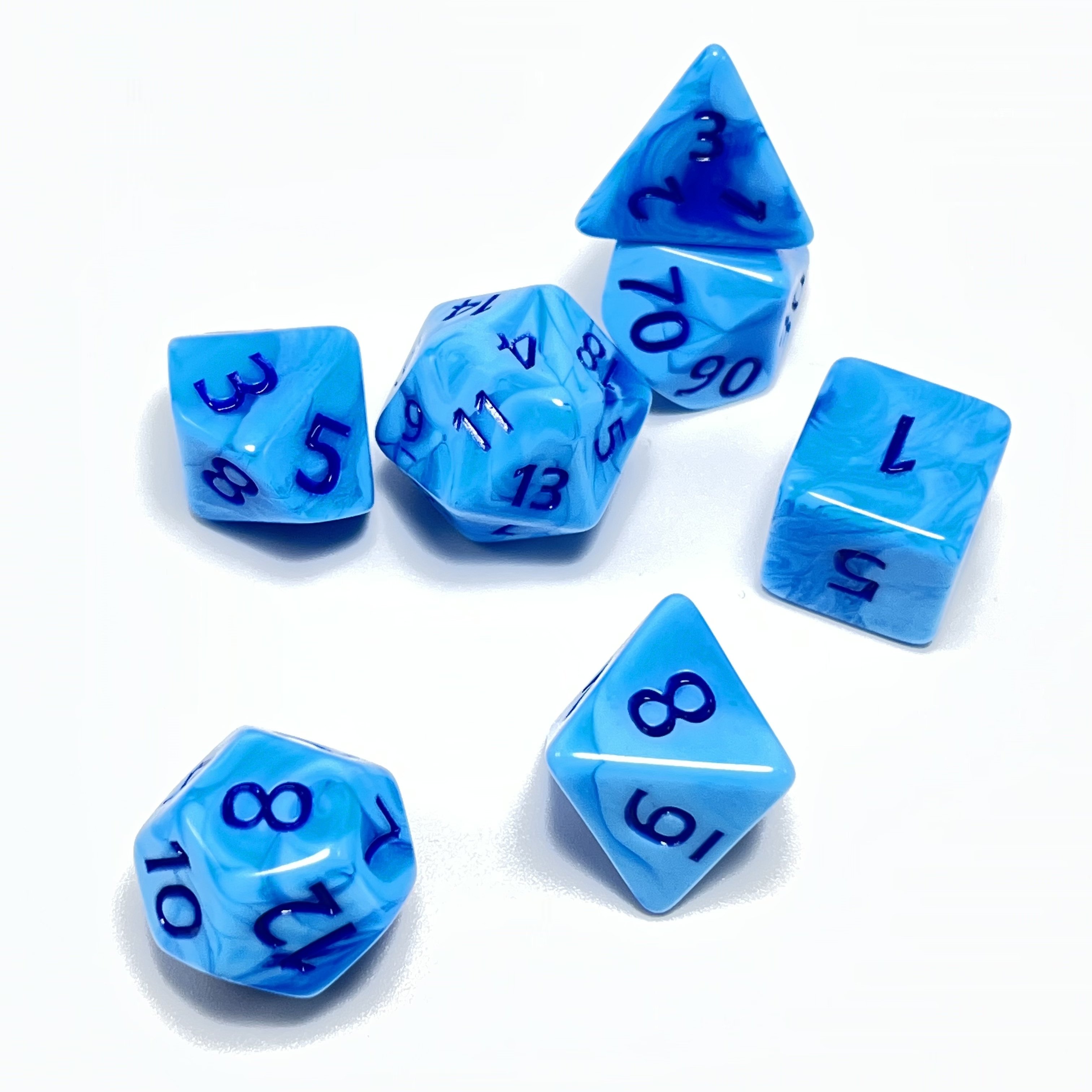 Customized polyhedral acrylic game color mixing dice suitable for bar entertainment and gaming supplies