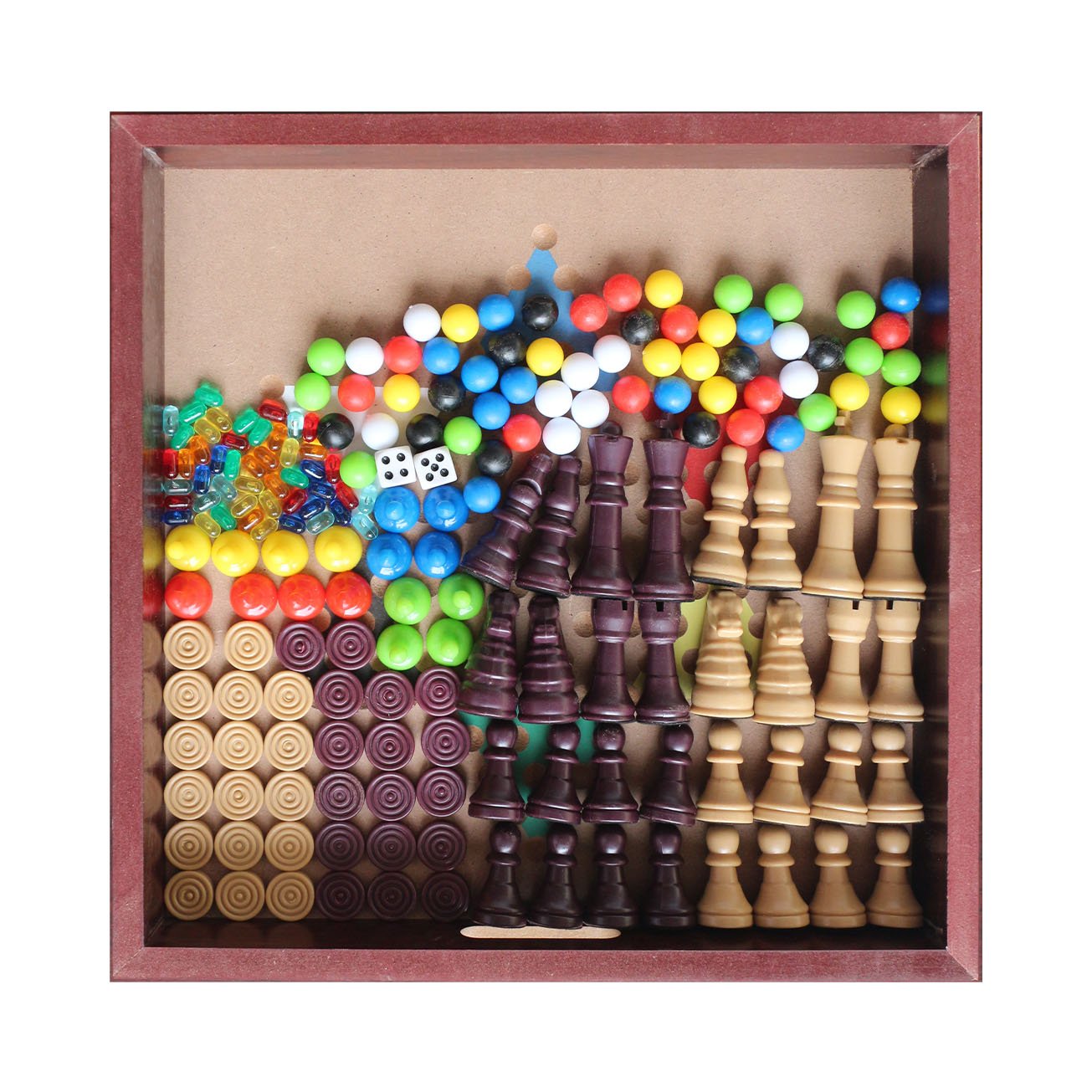 10 in 1 Board Game Set Travel-Friendly Family Games Backgammon Chinese Checkers Snakes and Ladders and More
