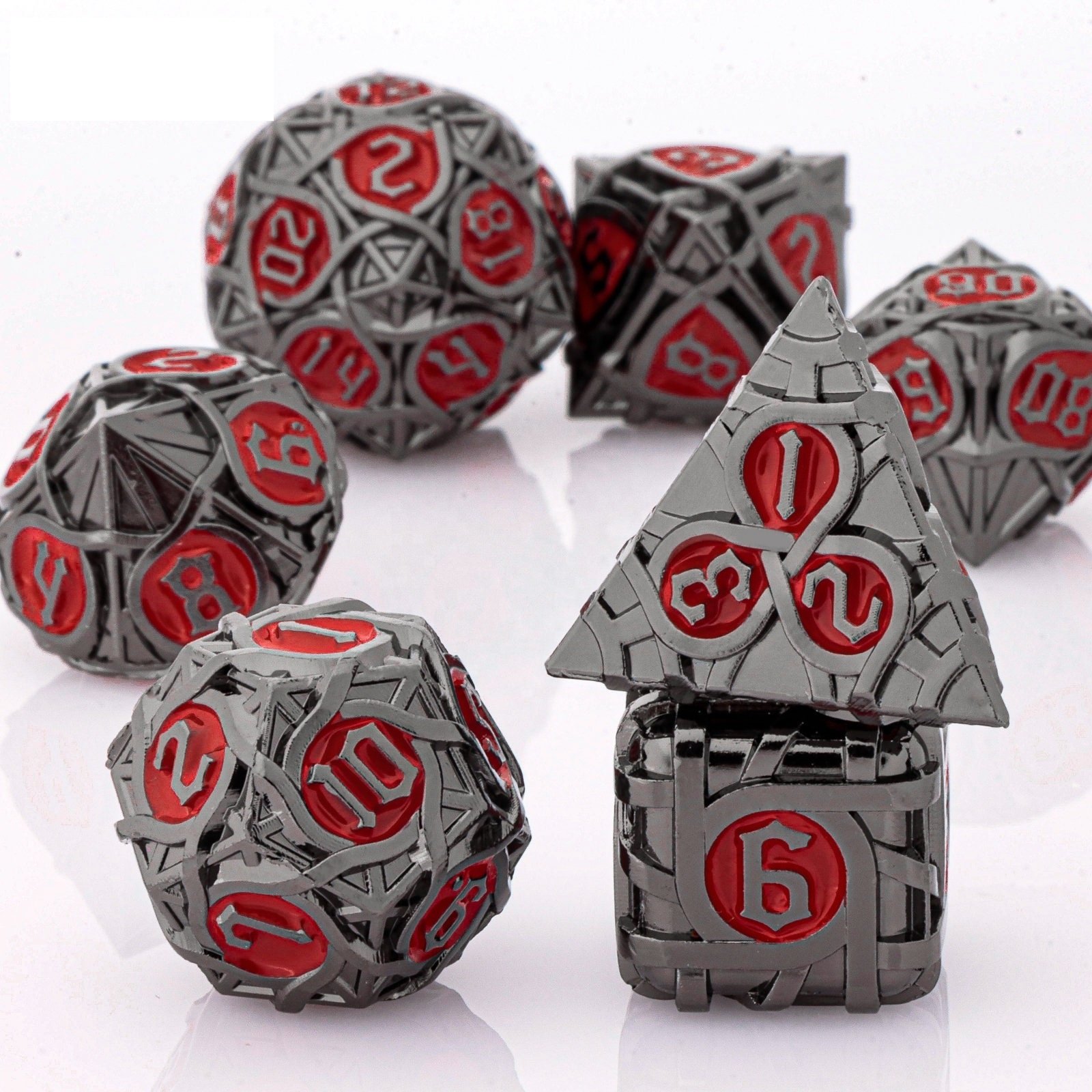 Super September Metal Polyhedral Dice Set DND Board Game A set of Metal Dices Metal Polyhedral Dice Set DND