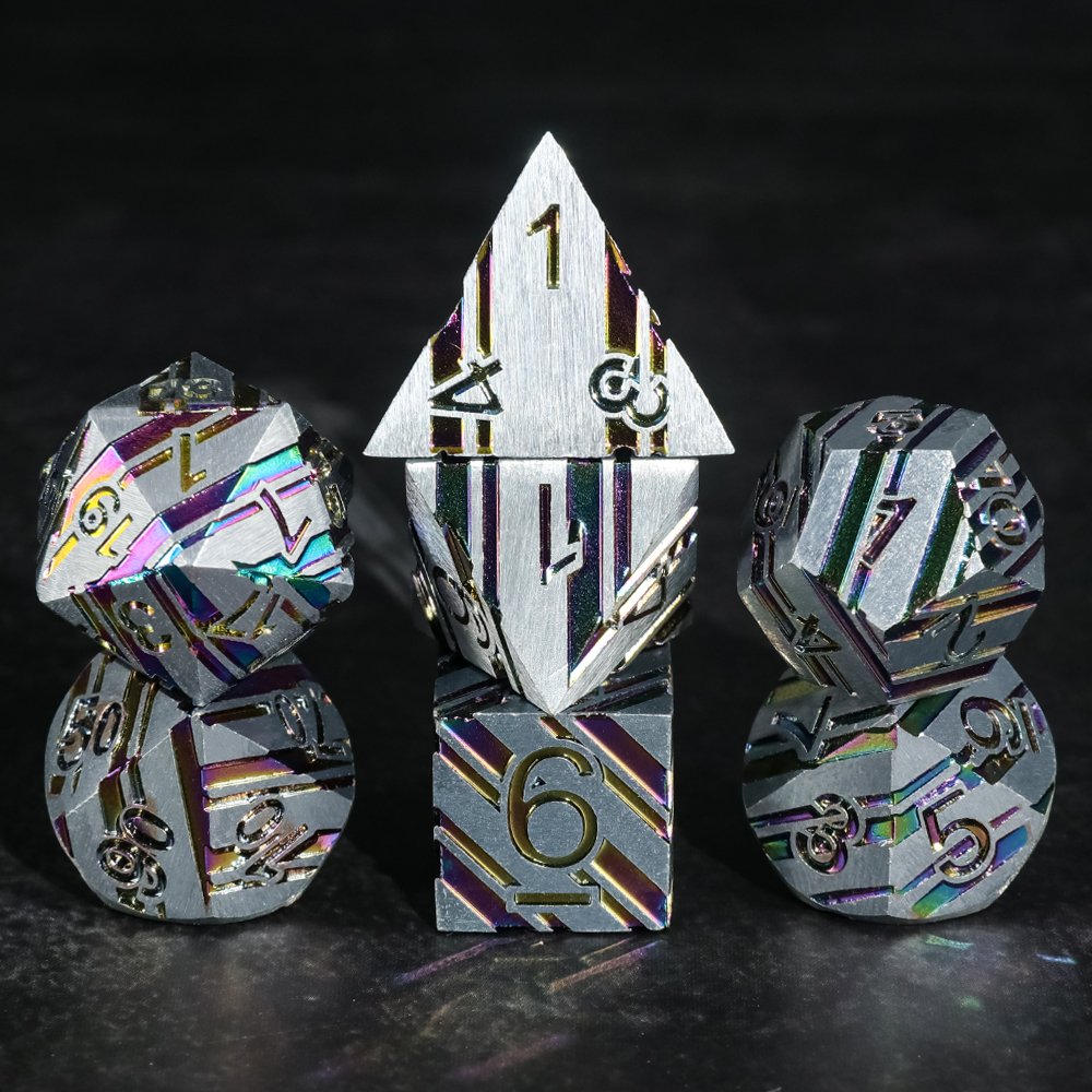 Metal Dice DND Role-Playing dice D&D polyhedral dice Suitable for Dungeons and Dragon RPG Table Games