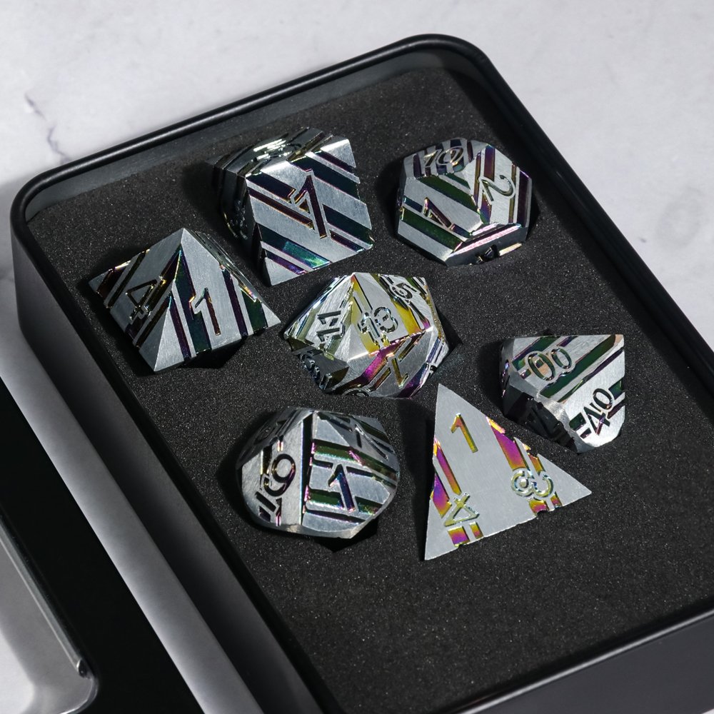 Metal Dice DND Role-Playing dice D&D polyhedral dice Suitable for Dungeons and Dragon RPG Table Games