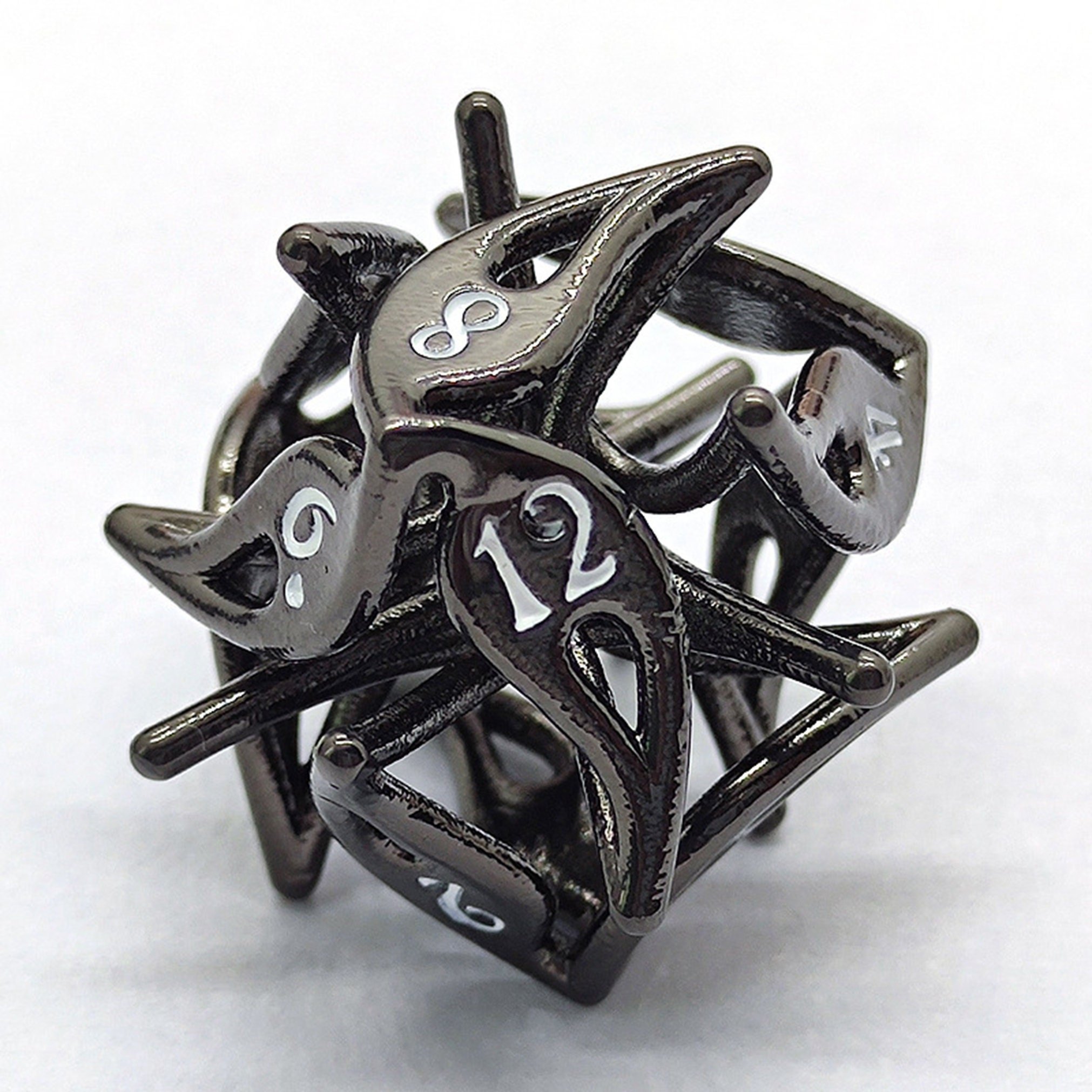 Exclusive flower hollow metal dice D20 D12 D10 D100 D8 D6 D4 Dice Set DND dice