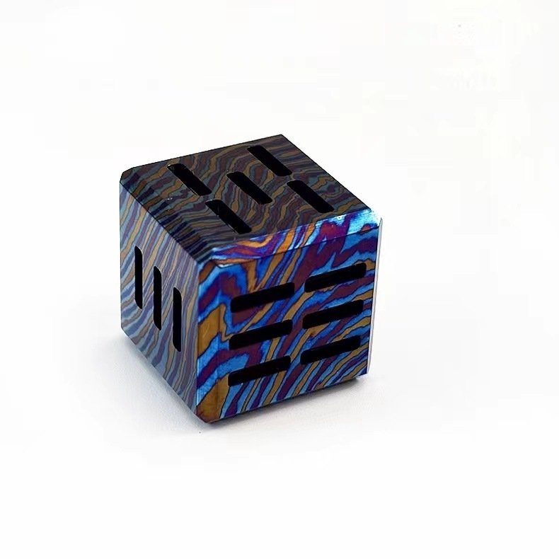 Custom Wine Cooling Titanium Dice Set Precision CNC Machined Grade 5 Solid Titanium Dice