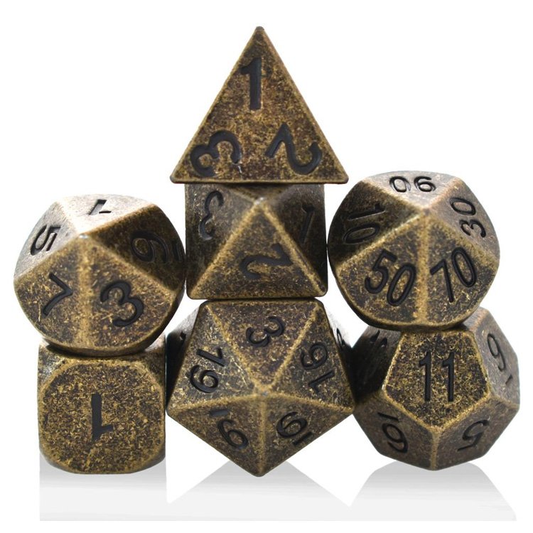 Manufacturers Bulk Dice Custom Colored Polyhedral Metal Dice Set DND and Dungeons & Dragons Game Dice Tray
