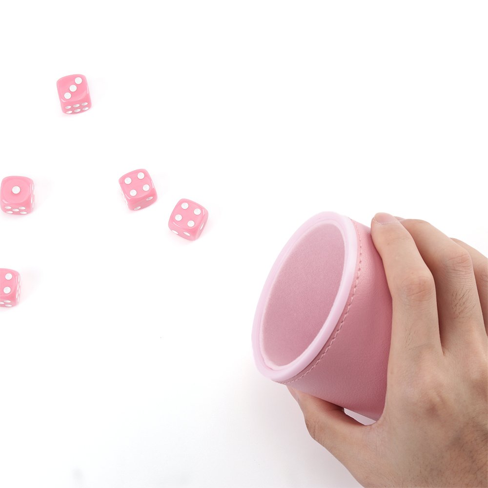 Wholesale PU Custom Roll Leather Dice Stacking Cups Set KTV Entertainment Dice Cup Club Party Desk Game Accessories