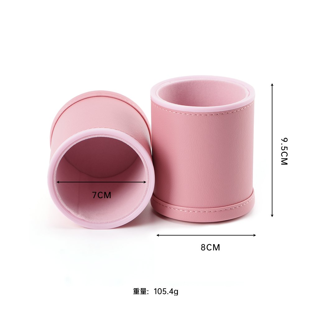 Wholesale PU Custom Roll Leather Dice Stacking Cups Set KTV Entertainment Dice Cup Club Party Desk Game Accessories