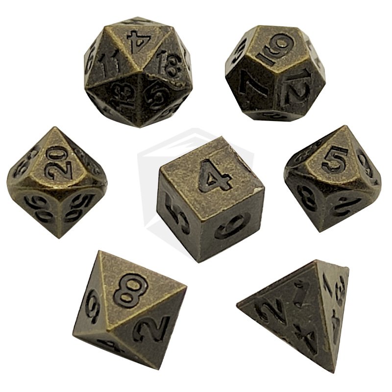 Mini Dice Set Polyhedral Dragon and Dungeon Handmade Metal Dice Set RPG D&D Dice Customized Wholesale