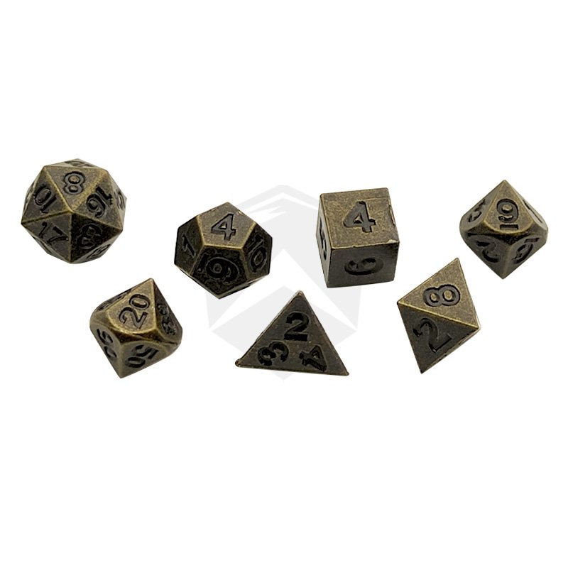 Mini Dice Set Polyhedral Dragon and Dungeon Handmade Metal Dice Set RPG D&D Dice Customized Wholesale