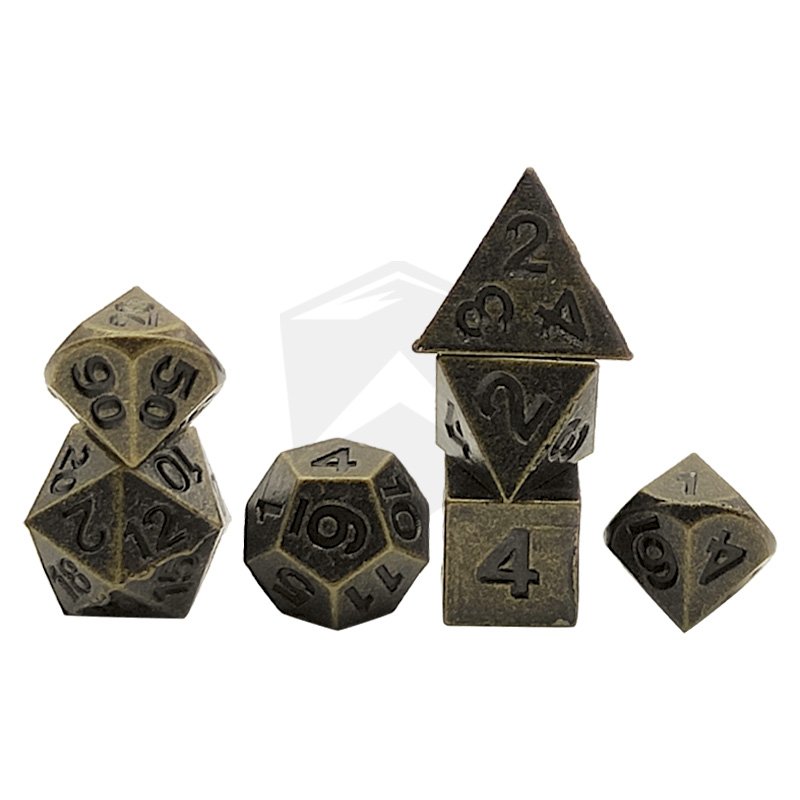 Mini Dice Set Polyhedral Dragon and Dungeon Handmade Metal Dice Set RPG D&D Dice Customized Wholesale