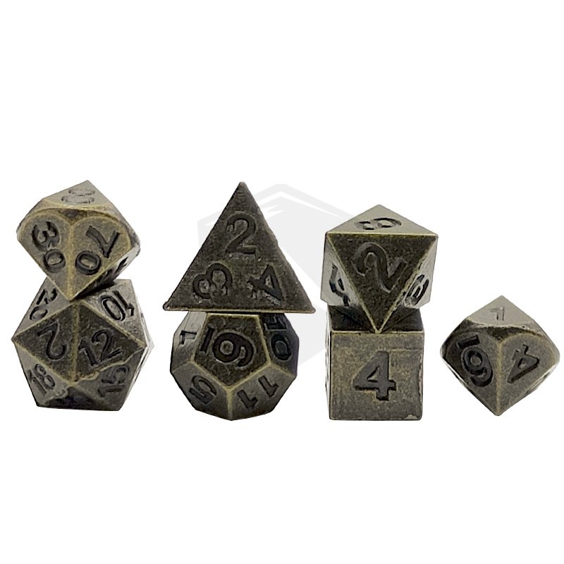 Mini Dice Set Polyhedral Dragon and Dungeon Handmade Metal Dice Set RPG D&D Dice Customized Wholesale