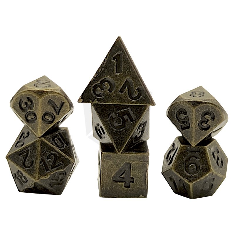 Mini Dice Set Polyhedral Dragon and Dungeon Handmade Metal Dice Set RPG D&D Dice Customized Wholesale
