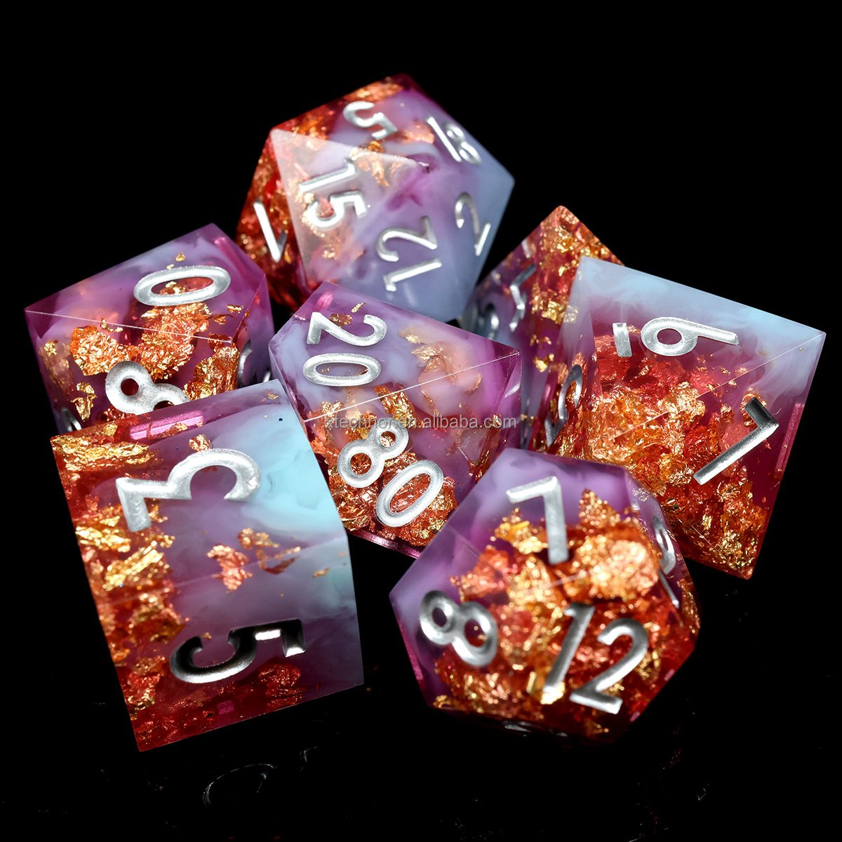 Board Games Polyhedral Edge Resin Dnd Dice Set For Role Playing Table Game Gift Rpg Dice-n15