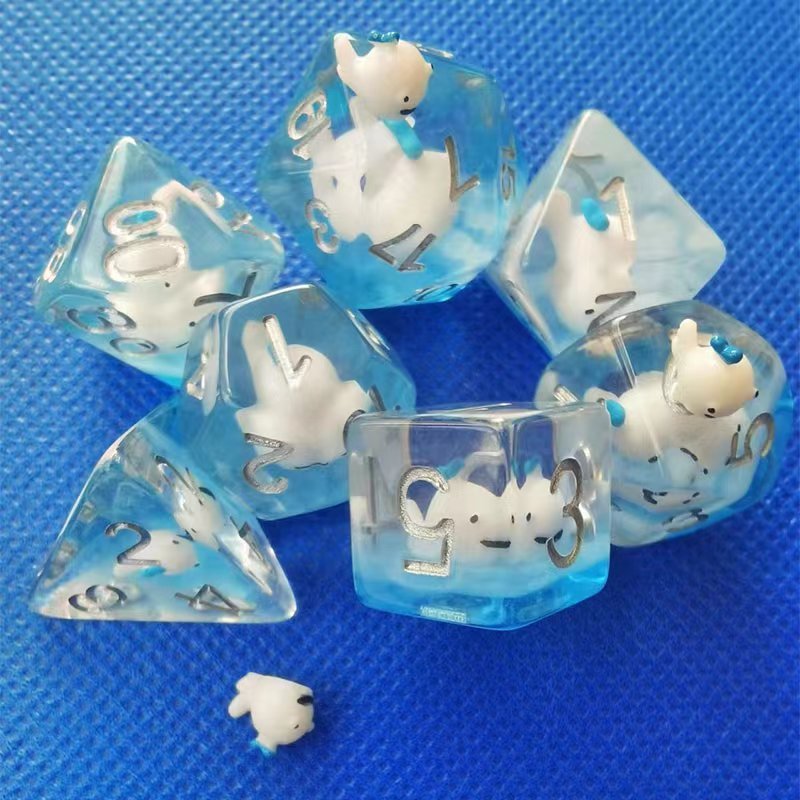 dragons and dungeons game d&d dice set d20 polyhedral dice rpg customize acrylic skulls duck ant turtle bee dice