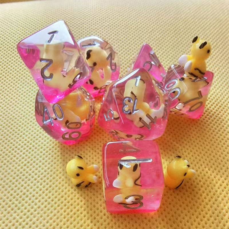 dragons and dungeons game d&d dice set d20 polyhedral dice rpg customize acrylic skulls duck ant turtle bee dice