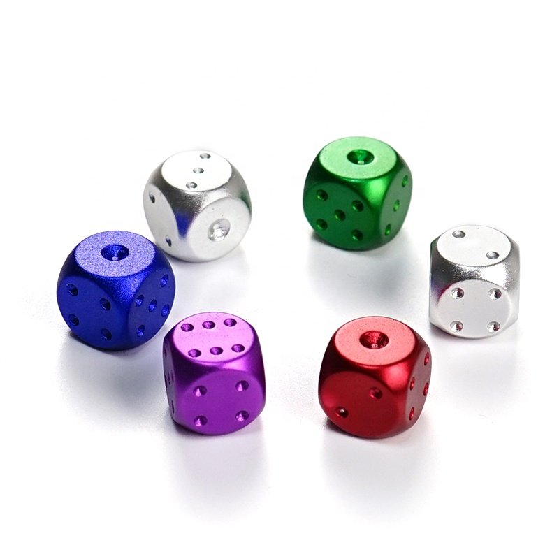 Customized Colored Plastic or Metal Spots dice, 6 Sided Dice