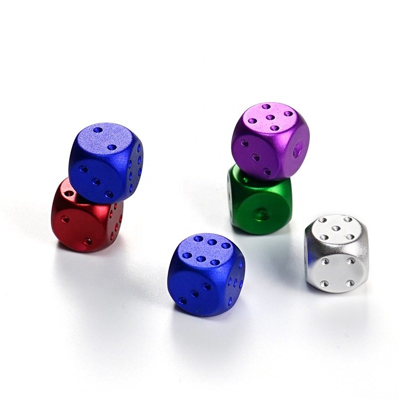 Customized Colored Plastic or Metal Spots dice, 6 Sided Dice