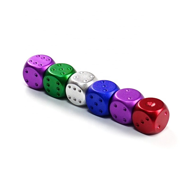 Customized Colored Plastic or Metal Spots dice, 6 Sided Dice