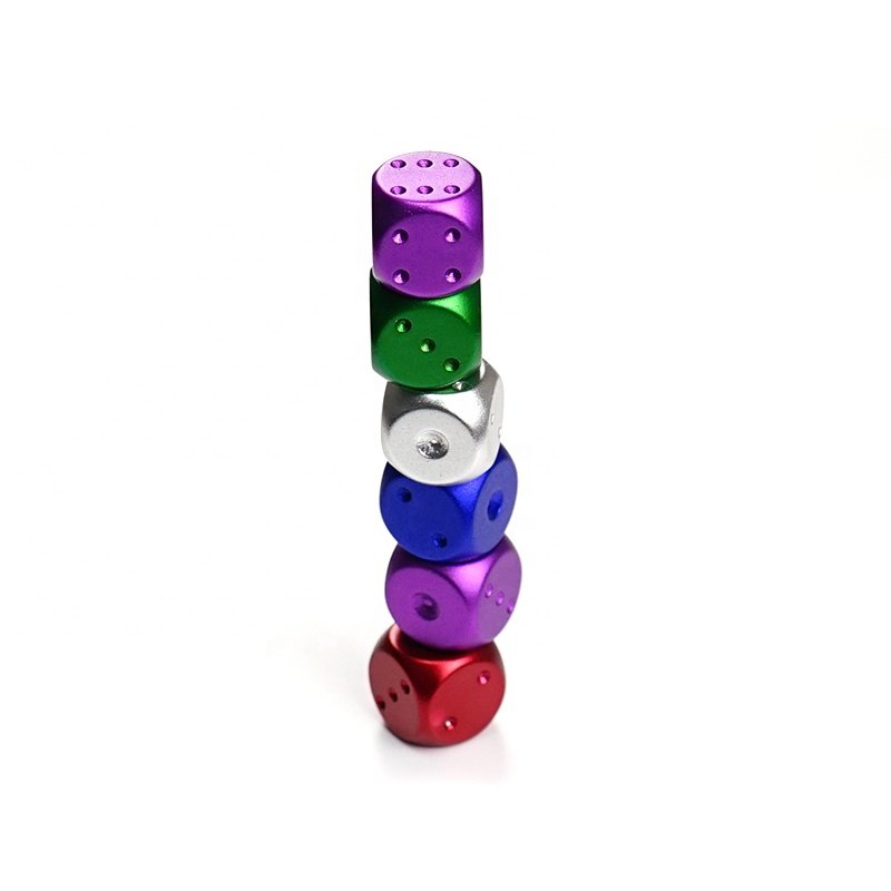 Customized Colored Plastic or Metal Spots dice, 6 Sided Dice