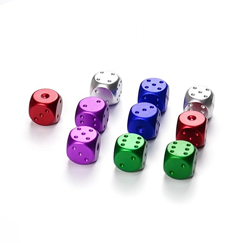 Customized Colored Plastic or Metal Spots dice, 6 Sided Dice
