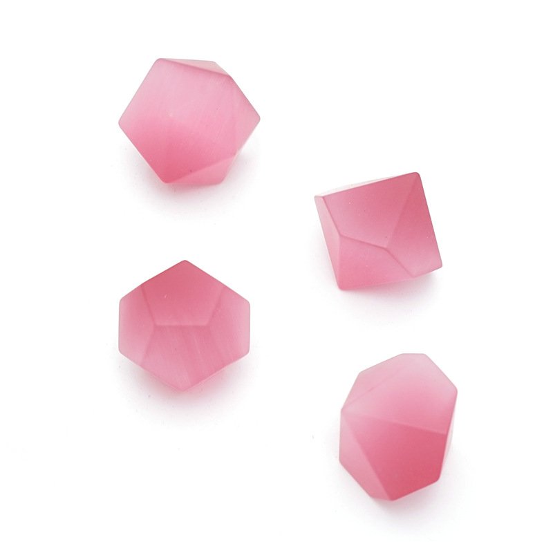 High Quality Custom 7Pcs Polyhedral Pink Frosted Cat's Eye Dice for Dungeons and Dragons DND Role Playing Games