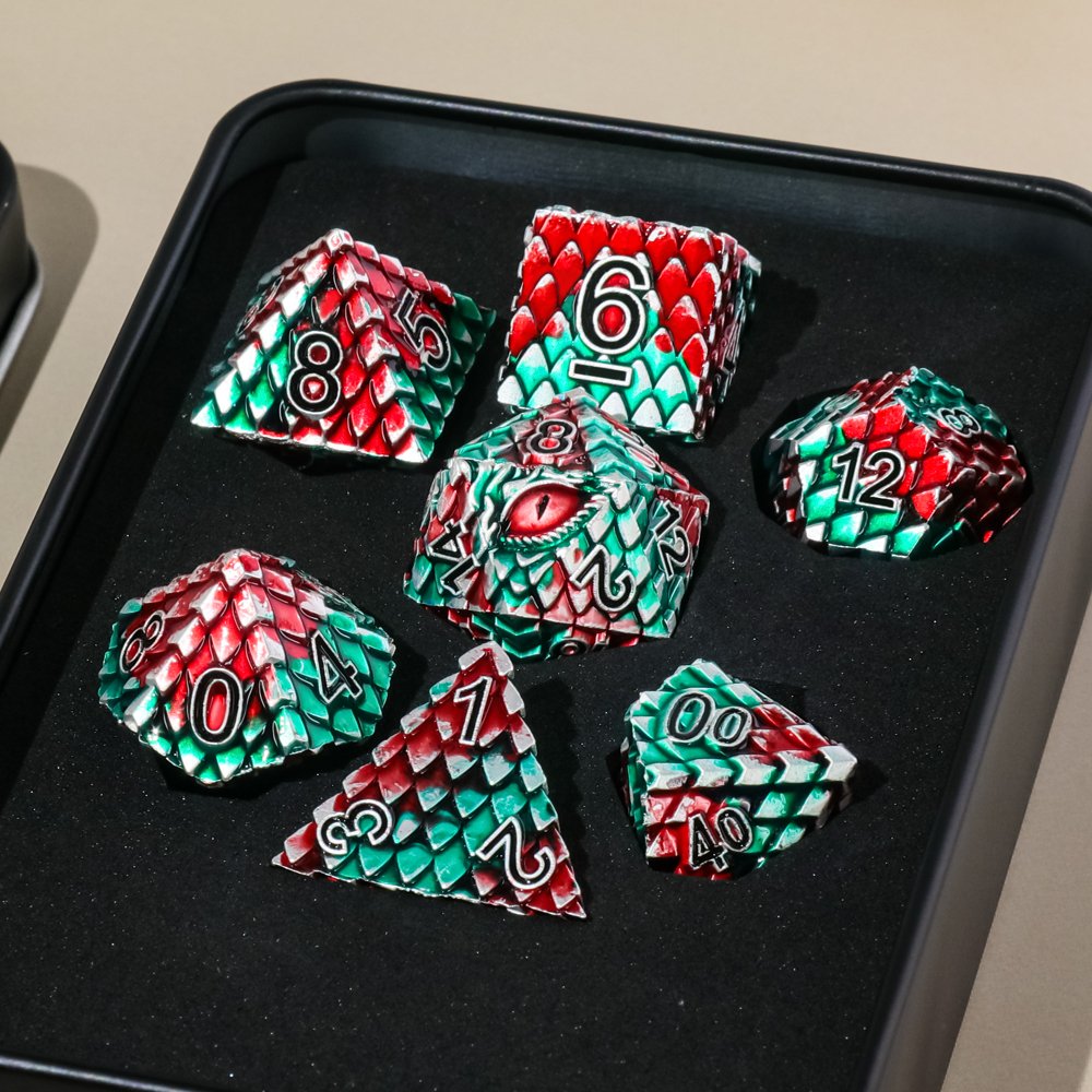 New Style Polyhedral Metal DND dice Bulk Custom DnD Dice Set for RPG Games
