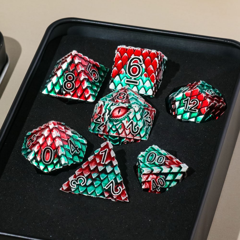 New Style Polyhedral Metal DND dice Bulk Custom DnD Dice Set for RPG Games