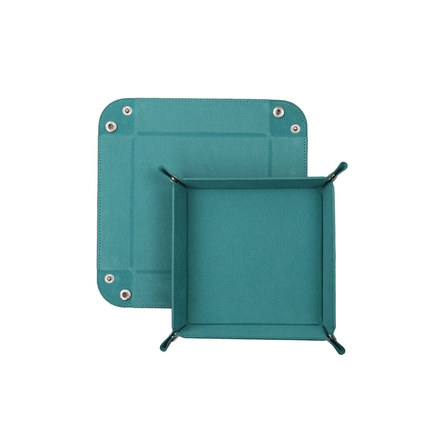Wholesale PU leather dice Holder Rolling Folding Storage dice tray for Board Game Accessories