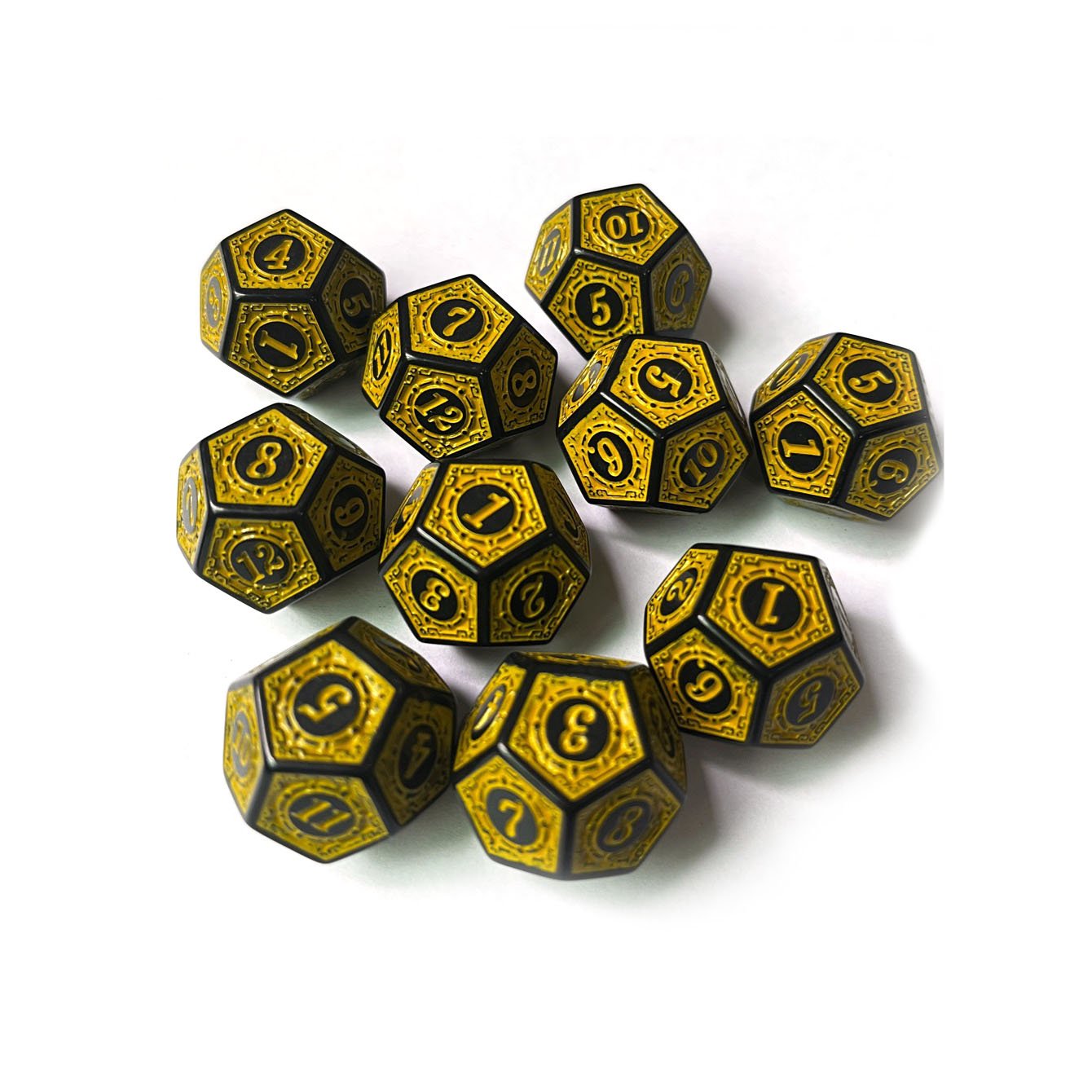 High Quality custom d12 games Right Angle acrylic dnd classic polyhedral dice multicolor rpg dice set