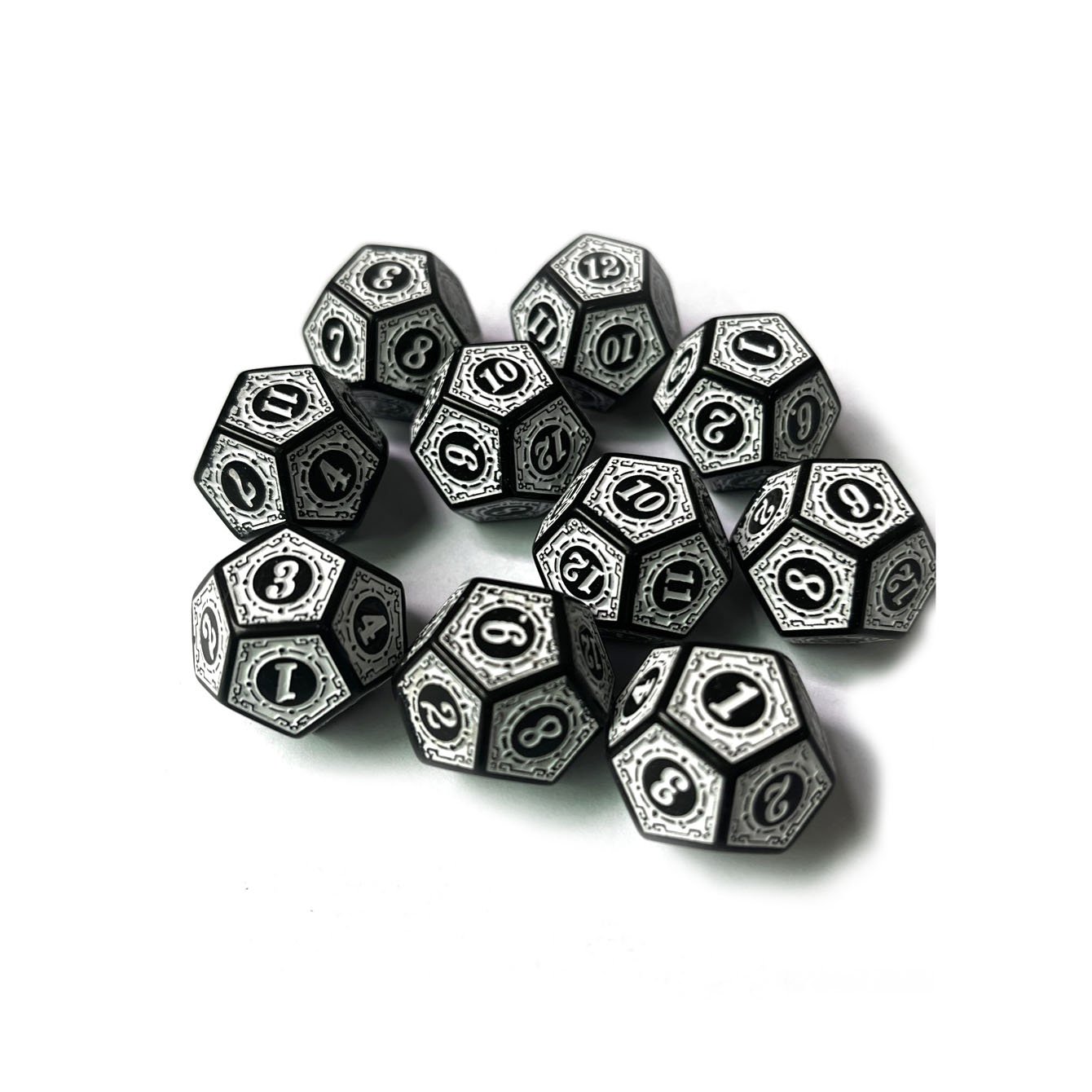 High Quality custom d12 games Right Angle acrylic dnd classic polyhedral dice multicolor rpg dice set