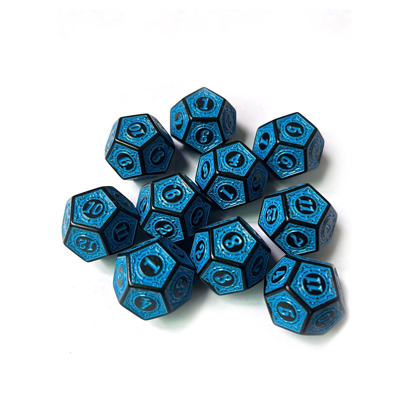 High Quality custom d12 games Right Angle acrylic dnd classic polyhedral dice multicolor rpg dice set